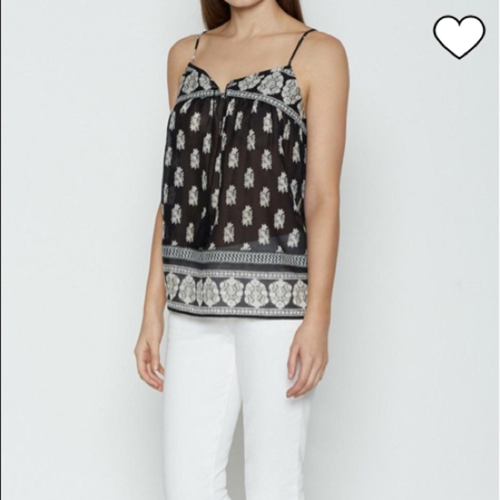 NWT • Joie • Chatham Silk Cotton Caviar Tank Top L